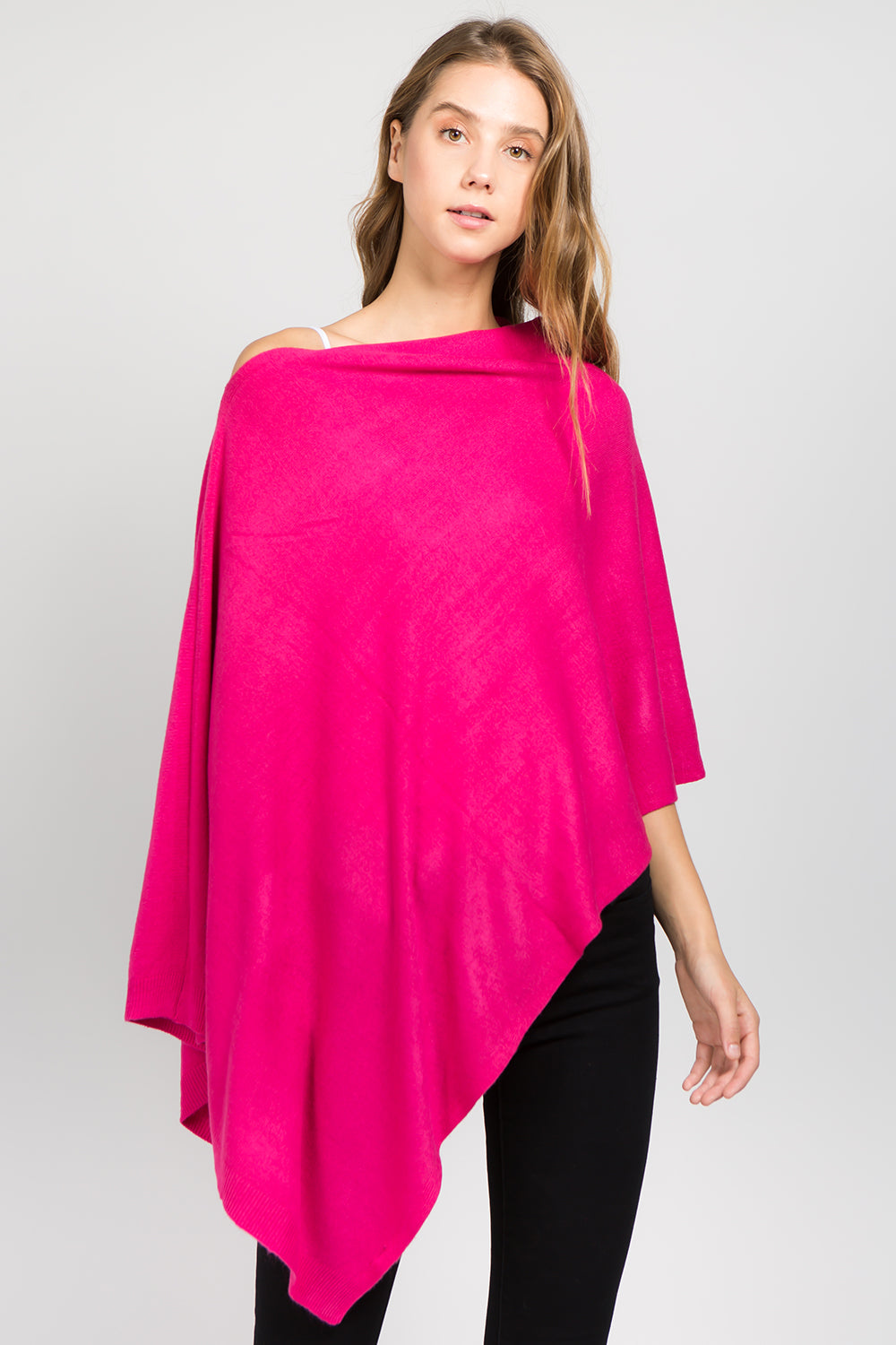 poncho fuschia