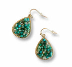 tiny turquoise earring gold