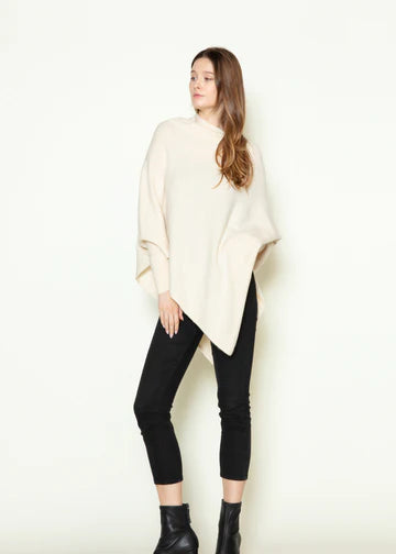 Ivory Triangle Poncho with Sleeves