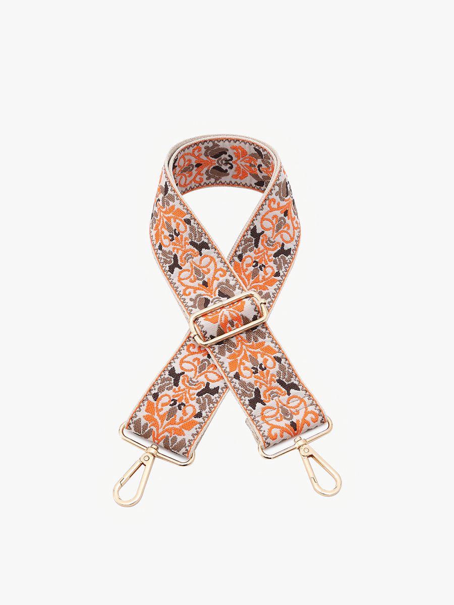 Harlequin Bag Strap-Brown/Orange
