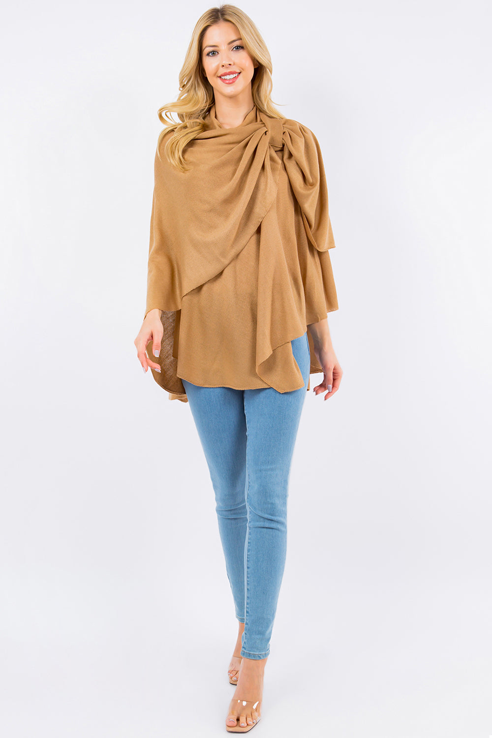 Shawl with Loop Camel