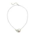 Water Resistant Raindrop Necklace-Rhodium