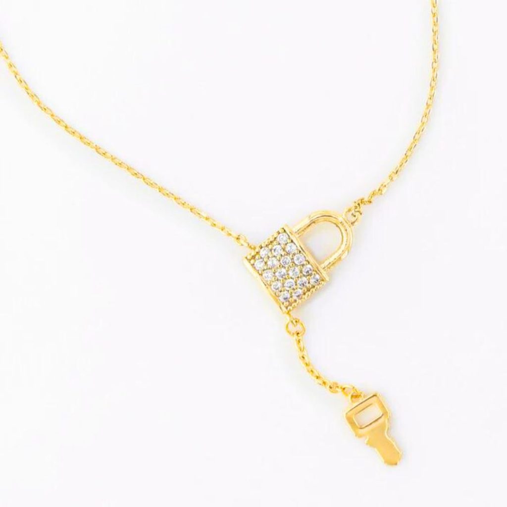 Lock and Key Chain Necklace (3)