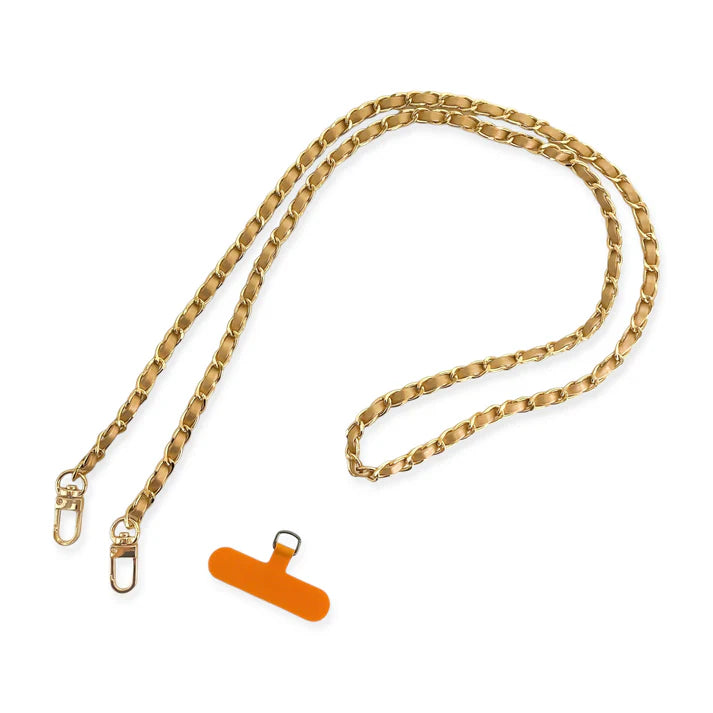tan gold cell phone chain strap