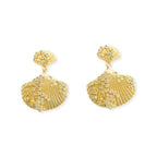 Shell Earrings with CZ-18KPL
