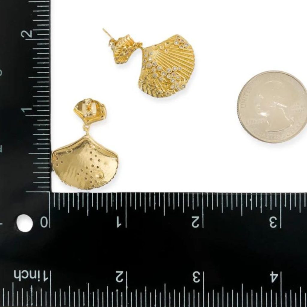 shell earrings measurement