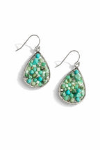 tiny turquoise earring silver