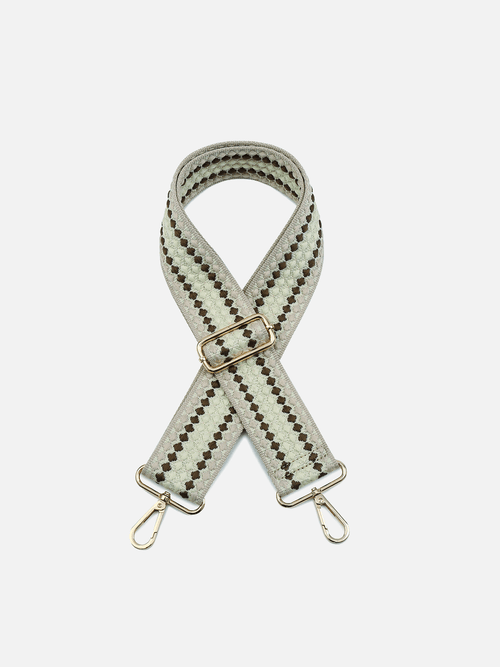 Dotted Guitar Strap-Multi Beige