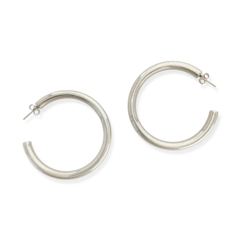 Silver Water Resistant Hoops