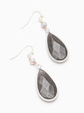 Dark Gray Agate Stone Droplet