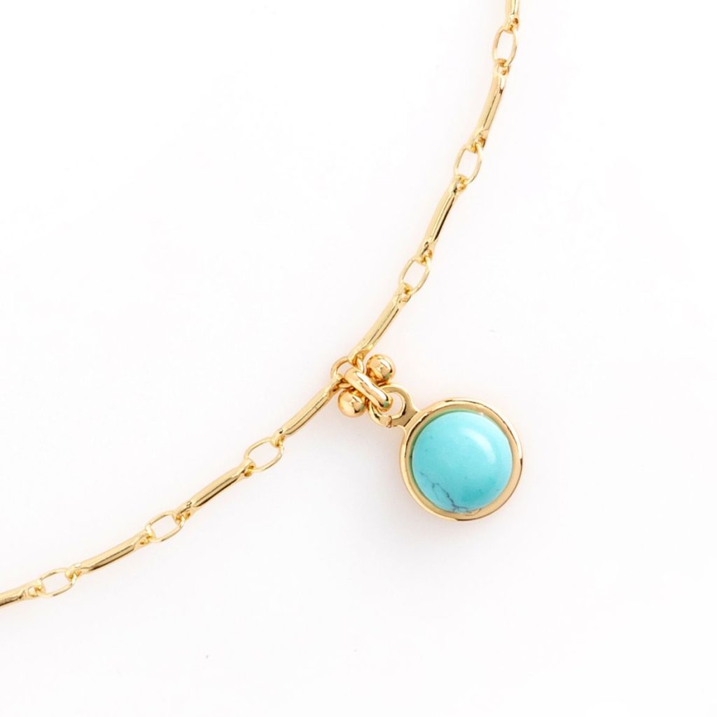 Round Turquoise Pendant Necklace