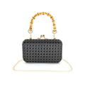 RATTAN CLUTCH BLACK