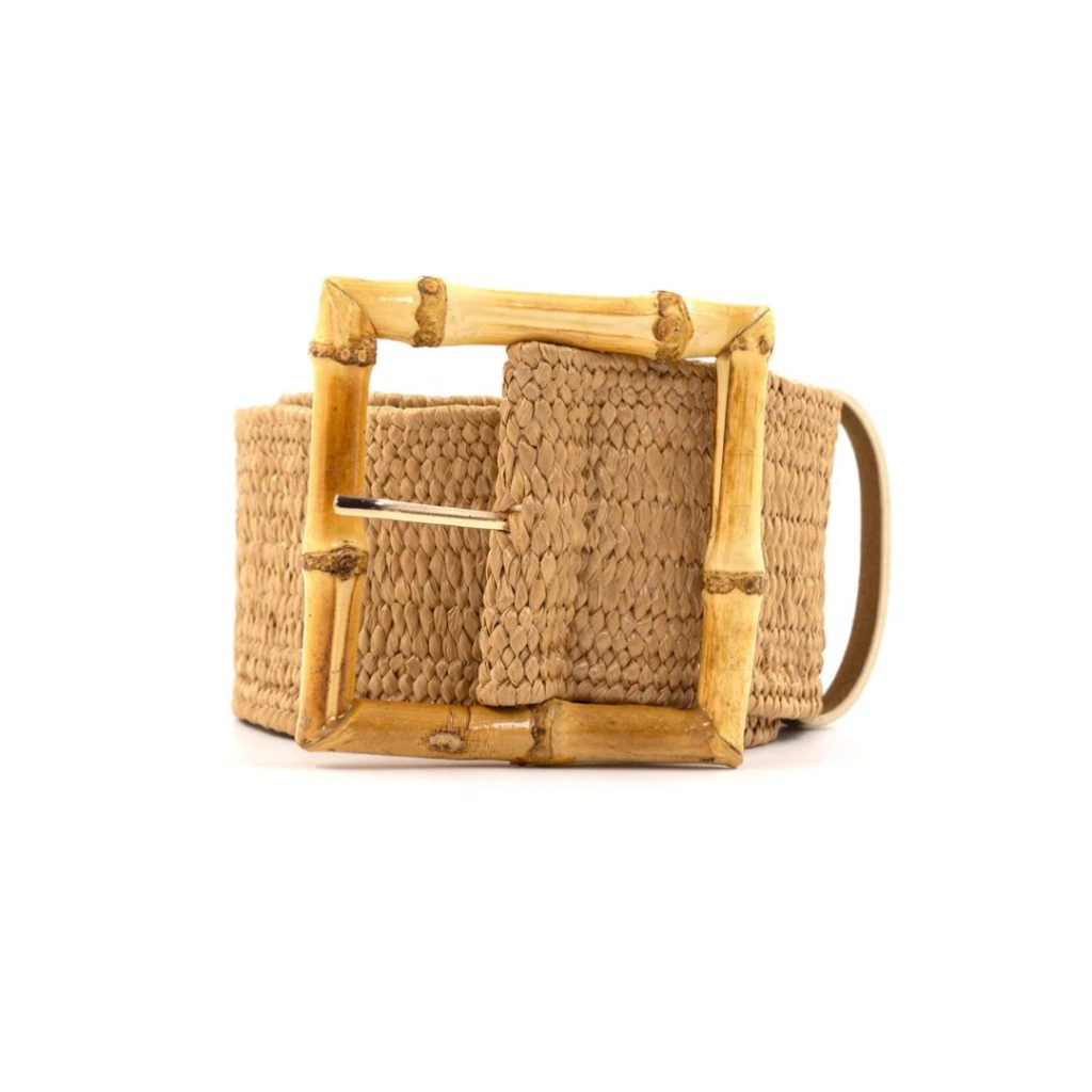Bamboo Buckle Woven Belt