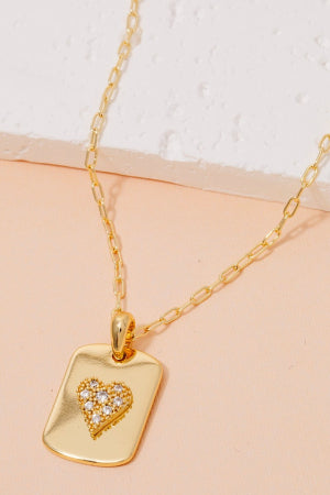 heart dog tag