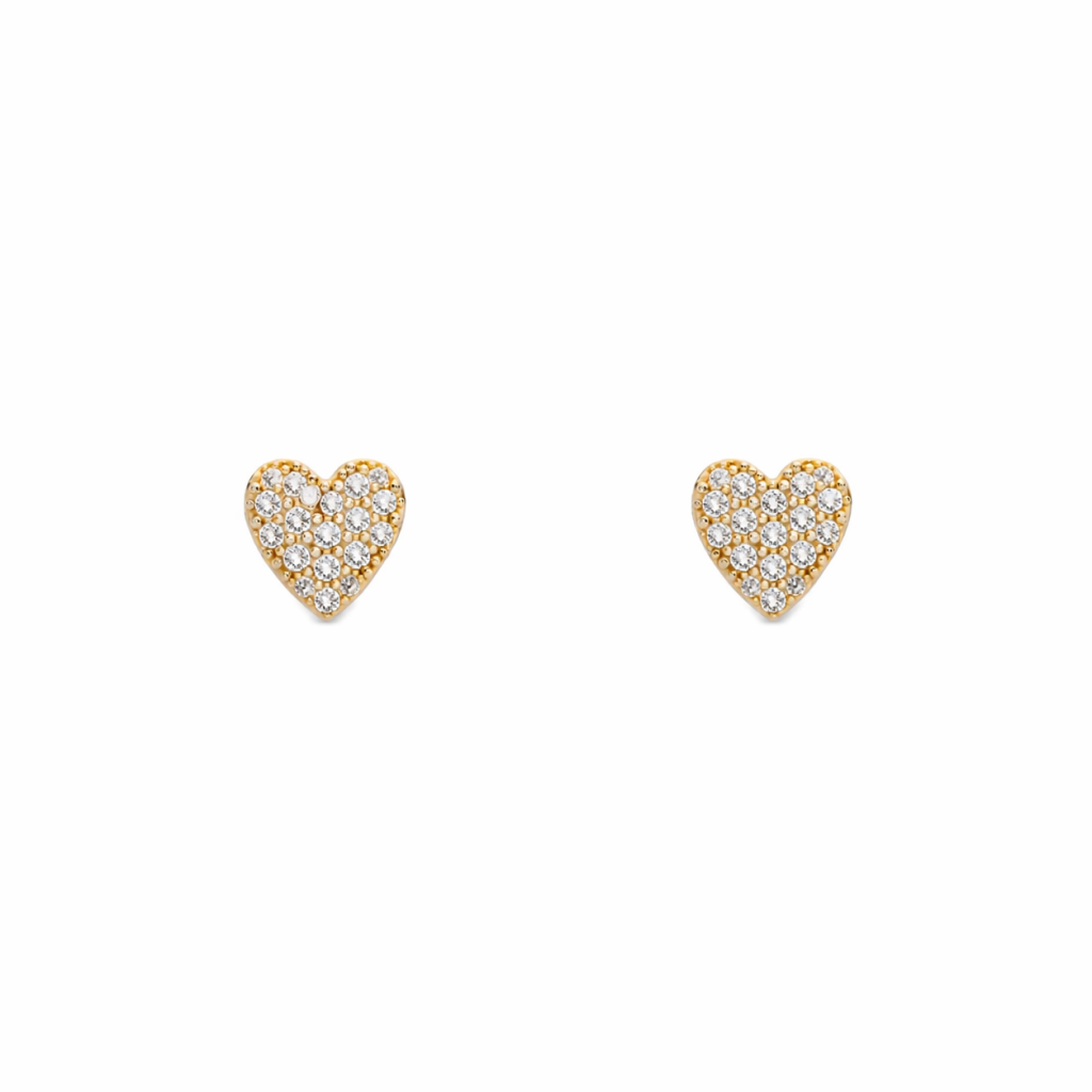 cz heart studs