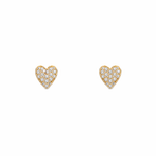 cz heart studs