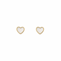 mother of pearl dainty heart earrings
