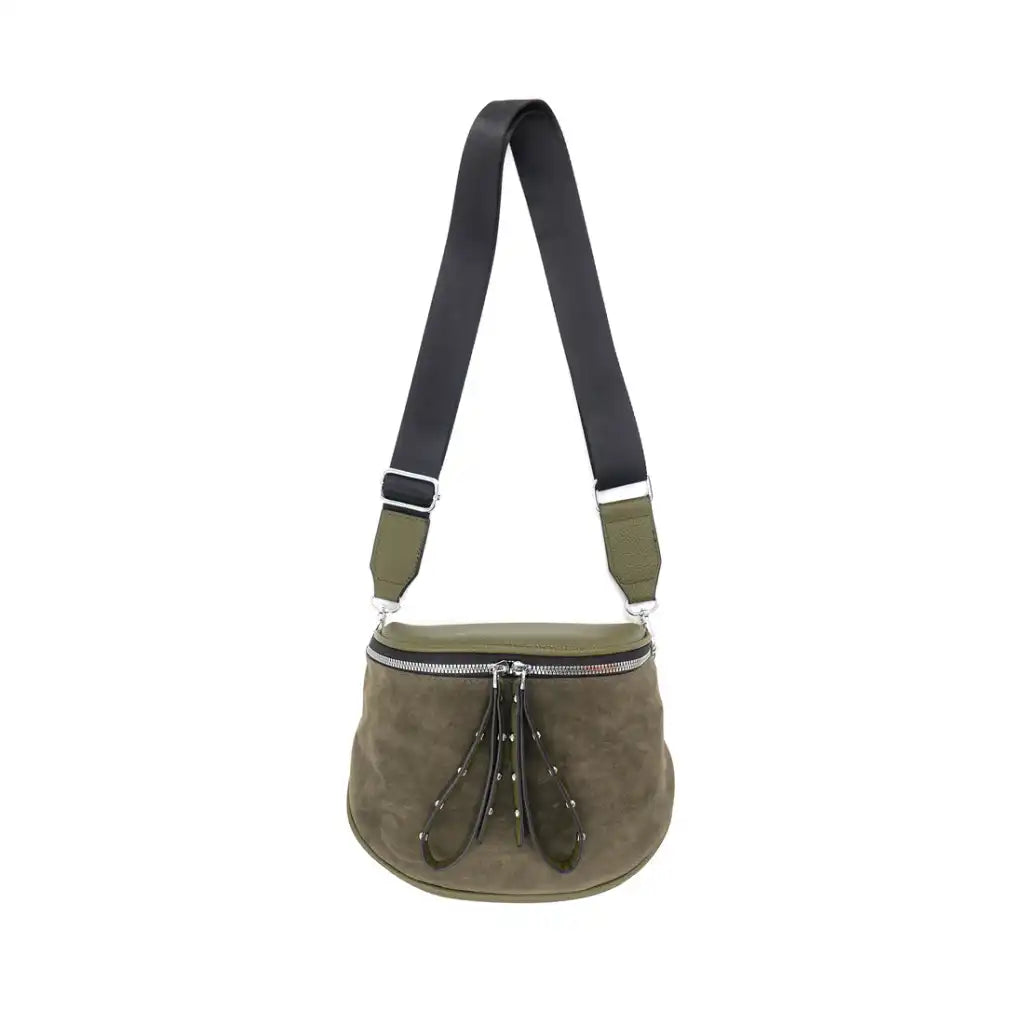 Olive Suede Sling Bag