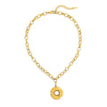 Water Resistant Donut Charm Necklace