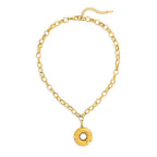 Water Resistant Donut Charm Necklace