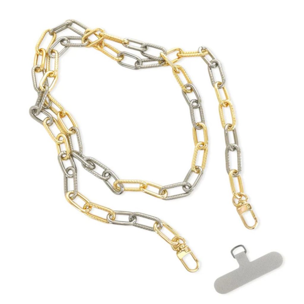 Two Tone Paperclip Phone Chain