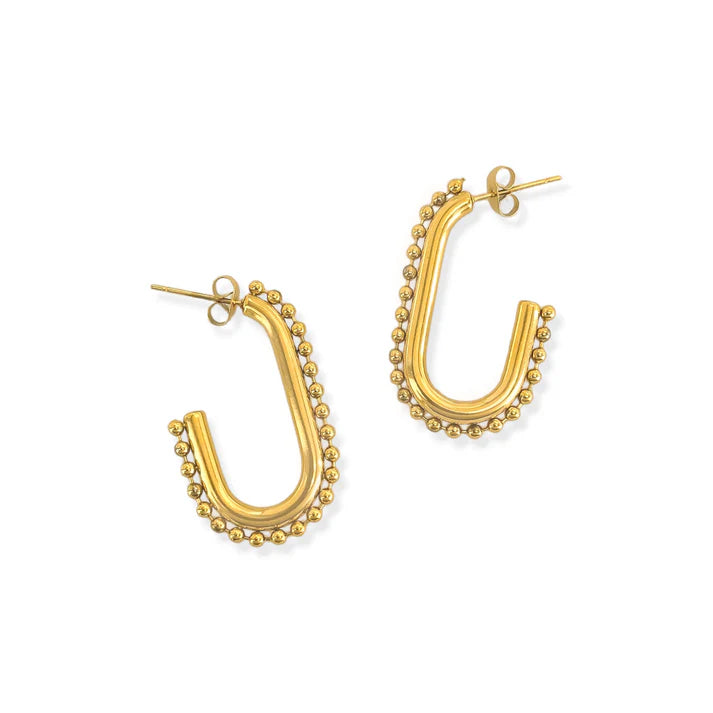 gold paperclip earrings