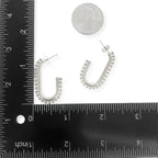 silver paperclip earrngs