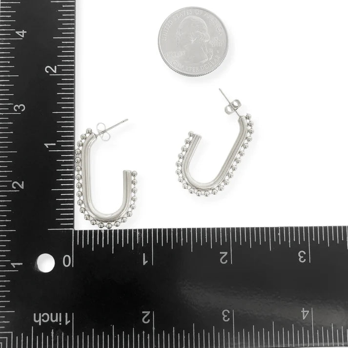 silver paperclip earrngs