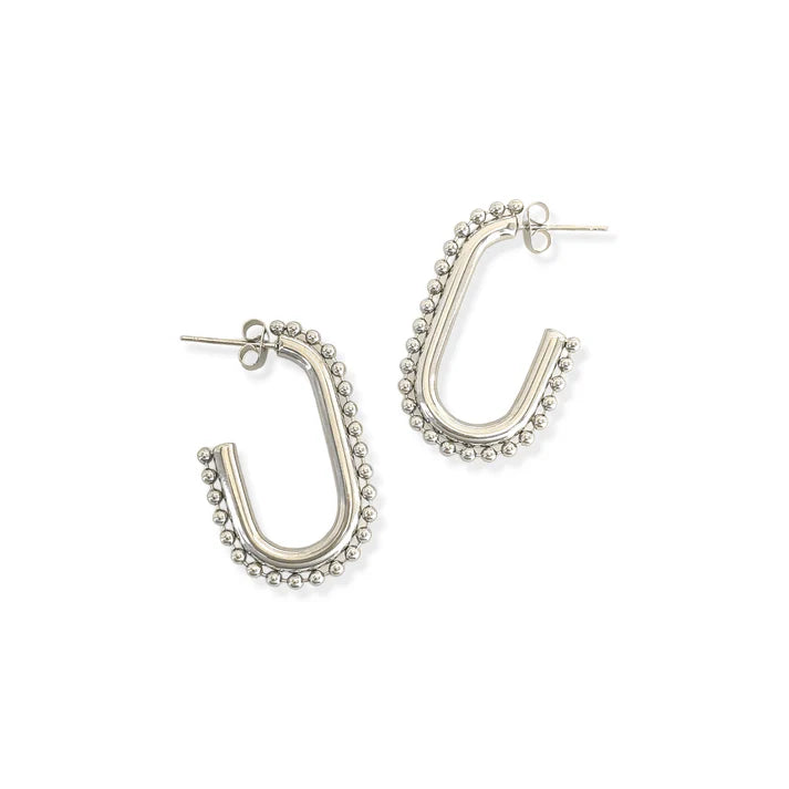 Water Resistant Studded Paperclip Earrings