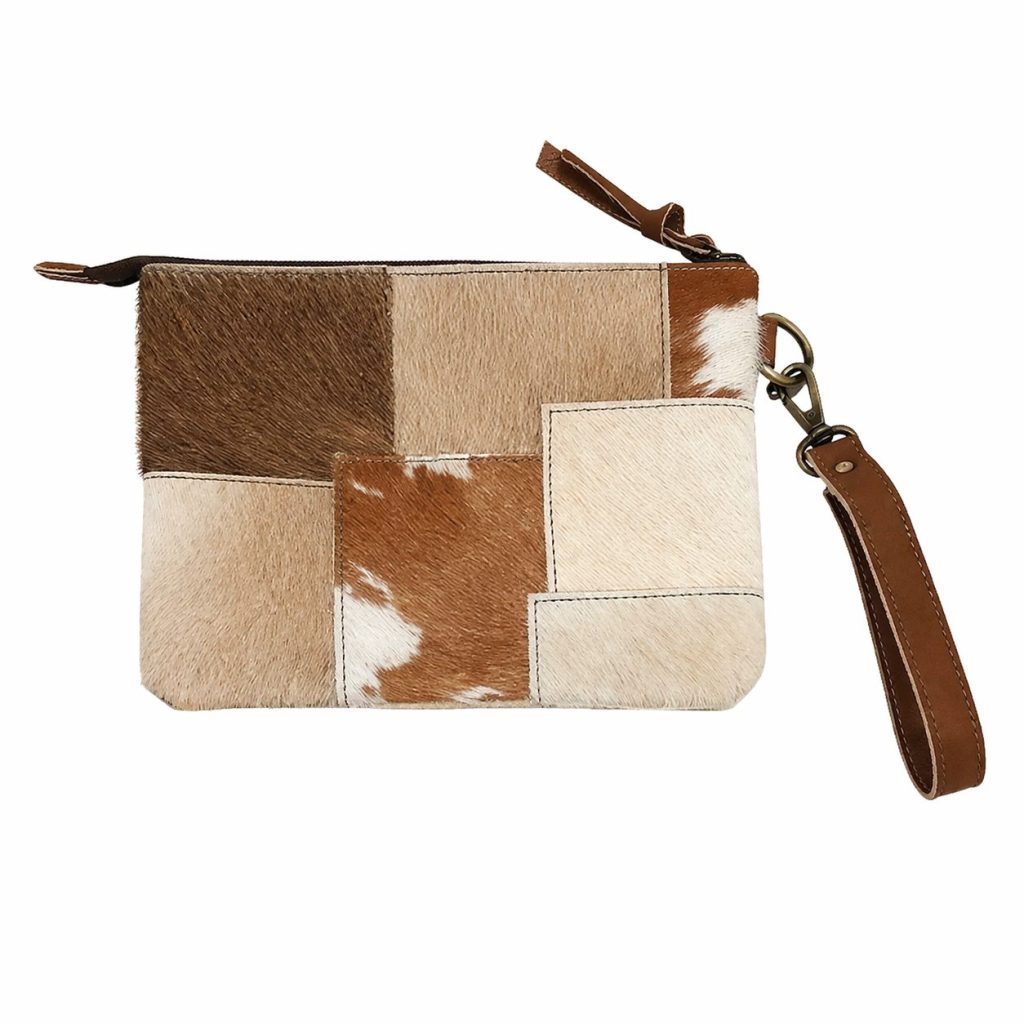 cowhide clutch
