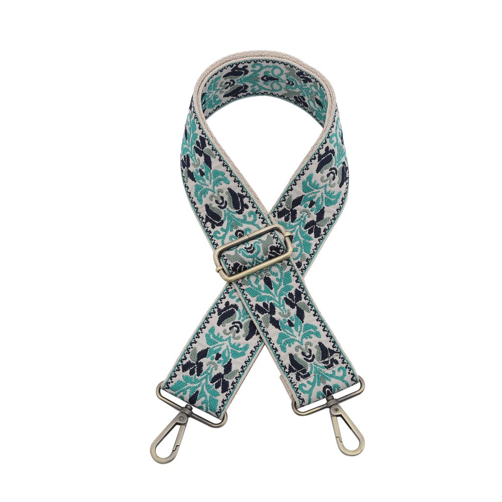 Canvas Bag Strap-Harlequin Green/Navy/TL
