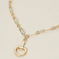 Horsebit Pendant Metal Chain Necklace
