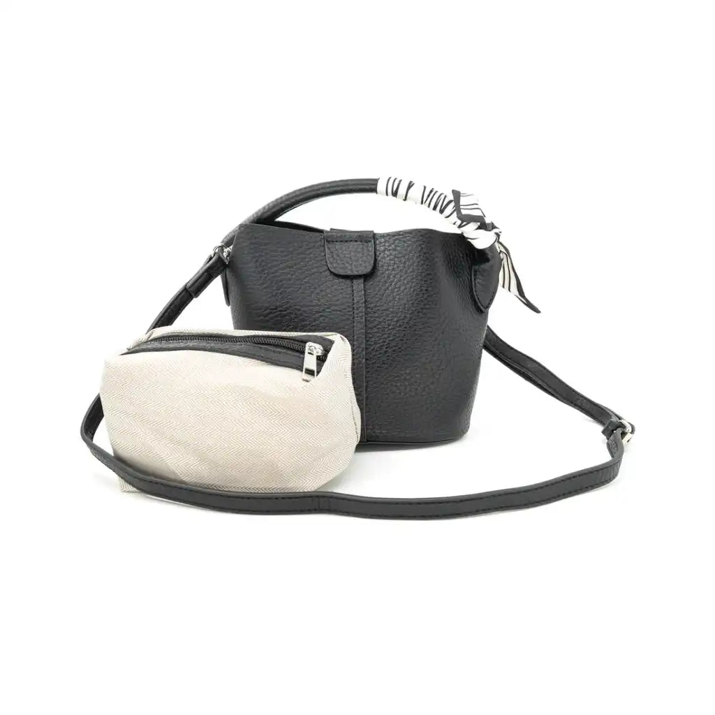 WILLA MINI BUCKET BAG WITH STRAP AND POUCH