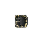 gold fleck resin buckle-black