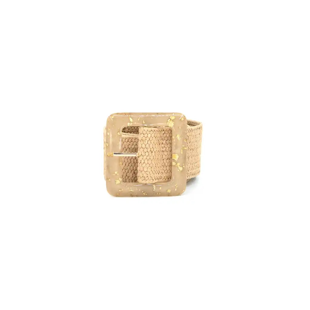 Gold Flecked Resin Buckle-khaki