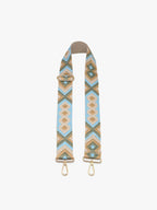 bohemian guitar strap aqua
