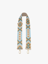 bohemian guitar strap aqua