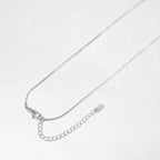 TWO TONE HEART NECKLACE SILVER 1