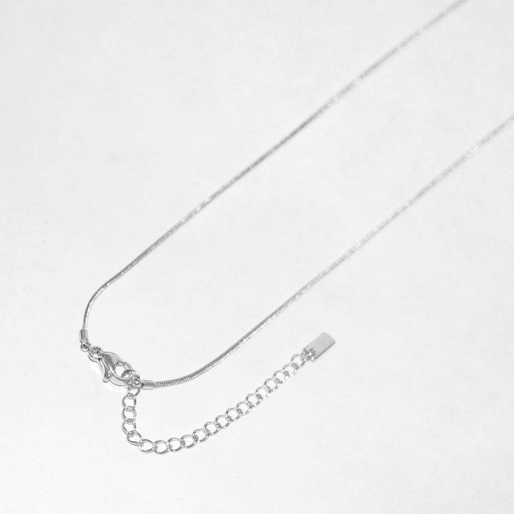 TWO TONE HEART NECKLACE SILVER 1