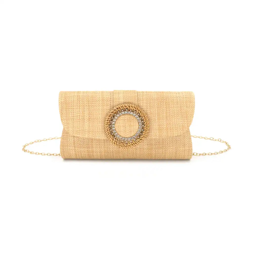 paloma straw clutch