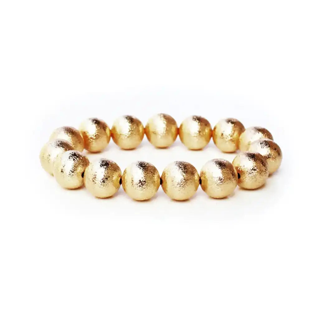 chunky gold bead bracelet