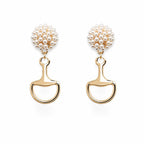 seed pearl horsebit gold