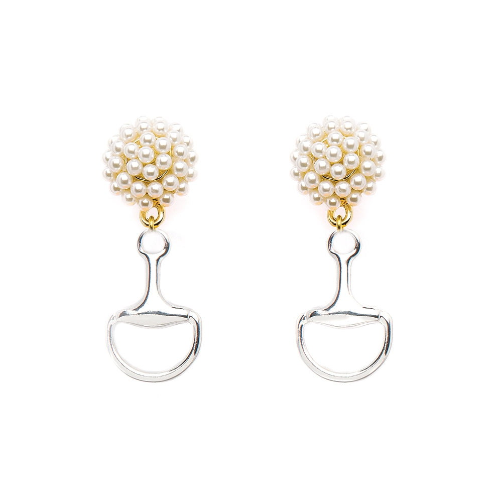 seed pearl horsebit silver