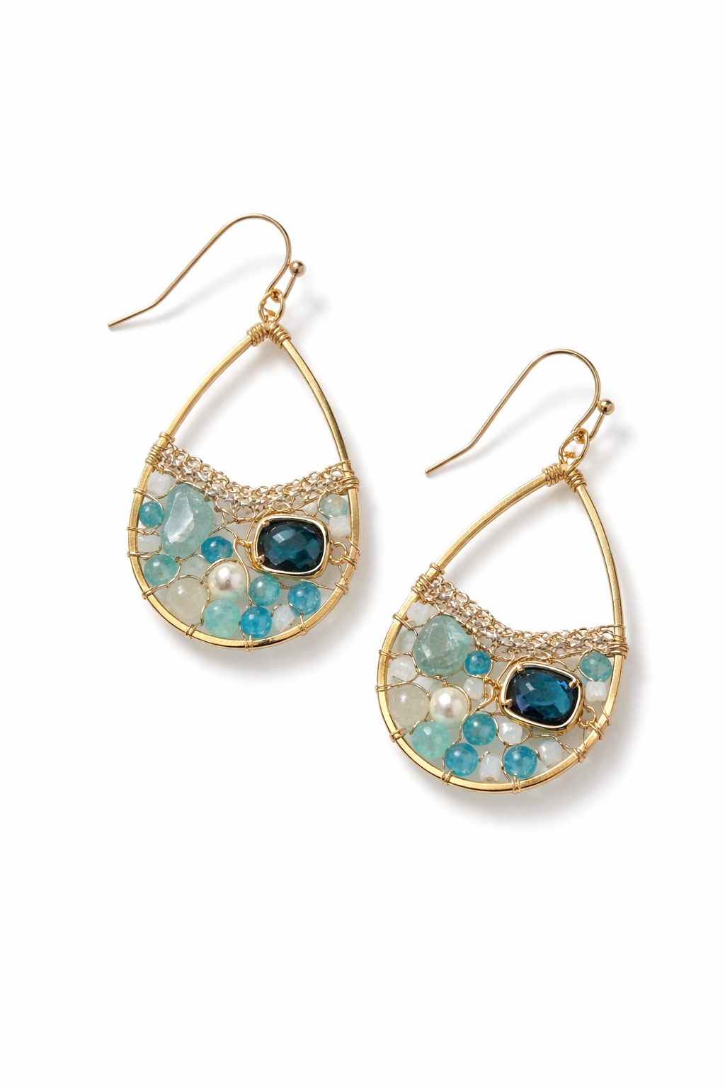 santorini blue quartz gold