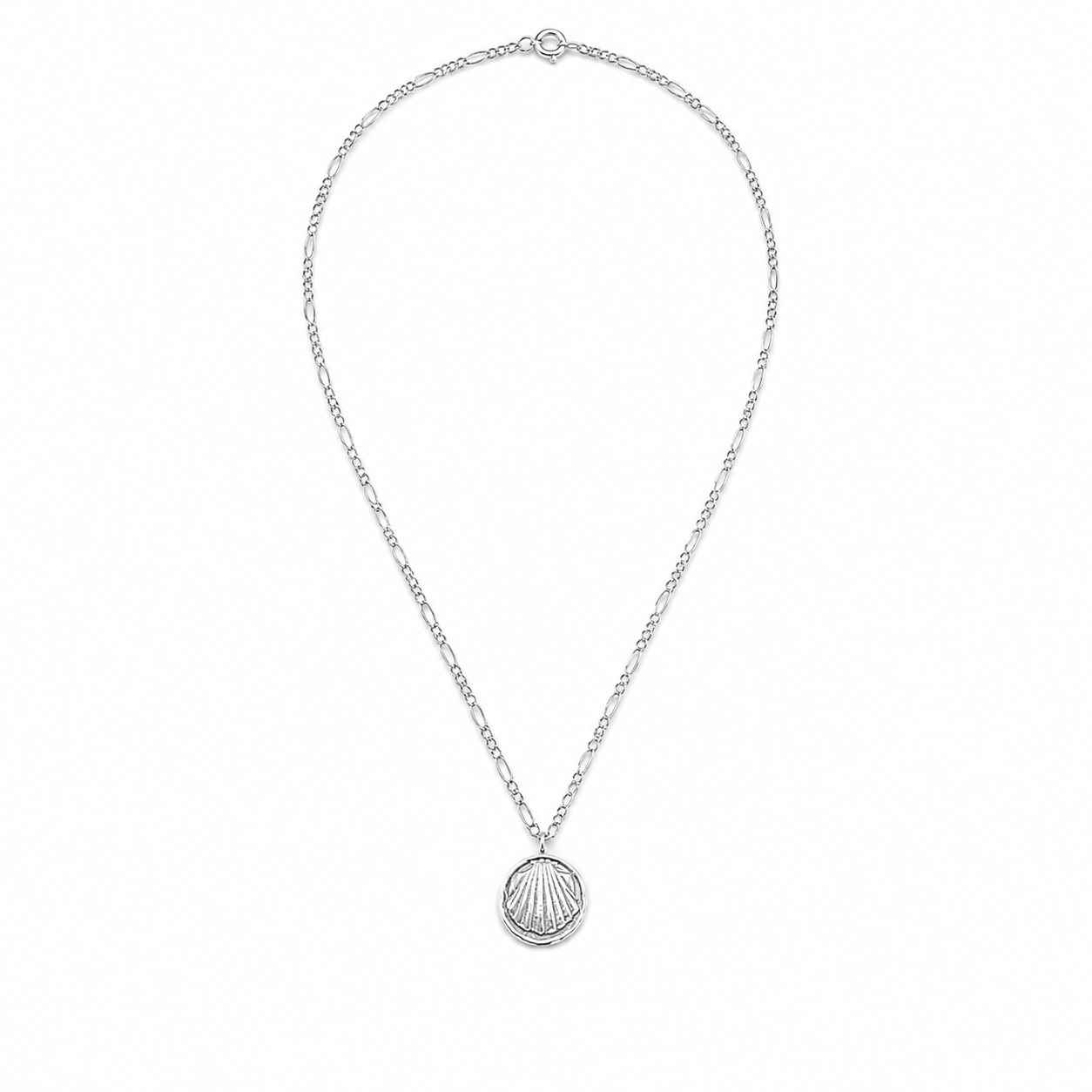 Gold Dipped Clam Shell Coin Necklace