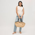 Kaia-Straw Tote