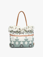 Madison Woven Aztec Tote