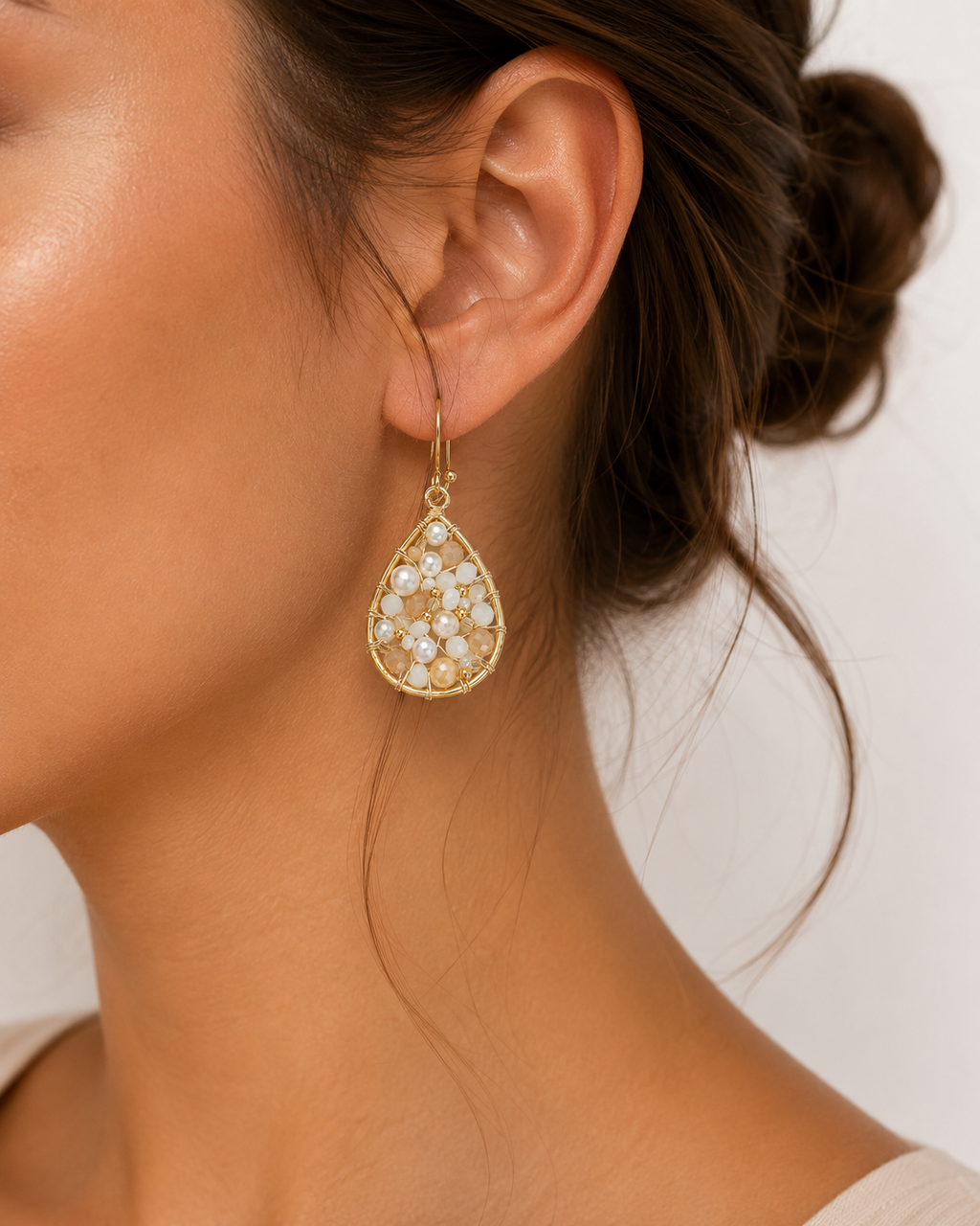 Tiny Pearl Teardrop